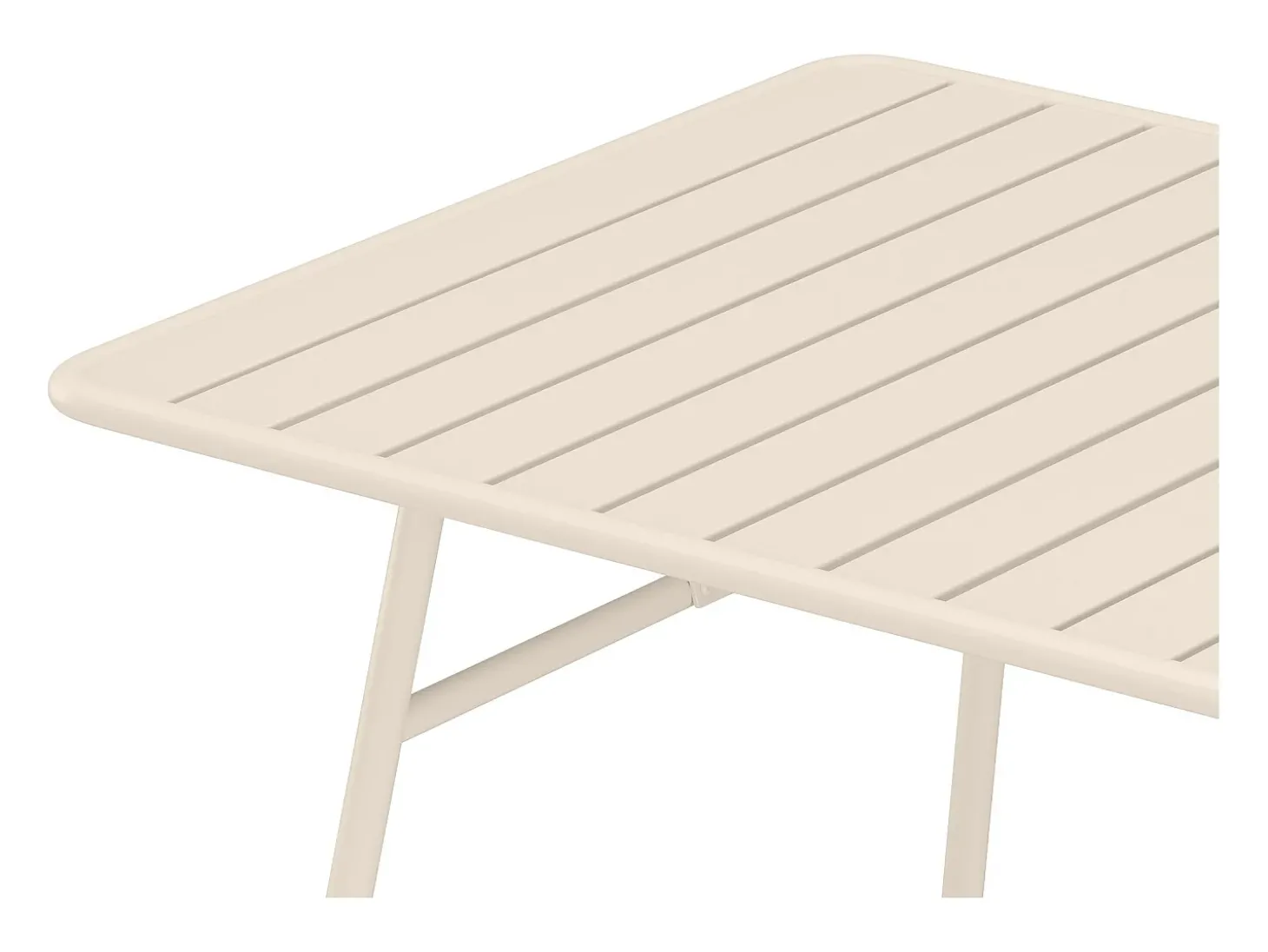 Mesa de jardim C160 cm metal bege - MIRMANDE de MYLIA