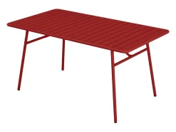 Mesa de jardim em metal - C.160 cm - Vermelha - MIRMANDE da MYLIA