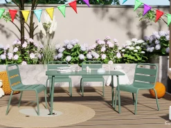 Mesa de jardim para criança em metal verde-amêndoa - POPAYAN