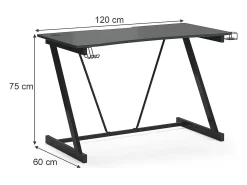 Mesa de jogo antracite 120x60x75 hudson