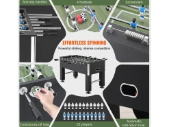 Mesa de Jogo de Matraquilhos SucceBuy Mesa de Matraquilhos de 139.7 cm, Jogo de Futebol Padrão para Uso Doméstico