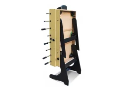 Mesa de jogo multiusos dobrável VITORIA - Madeira Clara - Completa com matraquilhos, bilhar, pingue-pongue e hóquei
