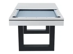 Mesa de jogos 3 em 1 DENVER em madeira branca - Bilhar e Ping-Pong