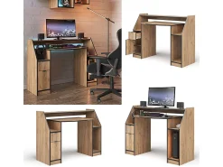 Mesa de jogos carvalho goldkraft 123.2x45x90 joel