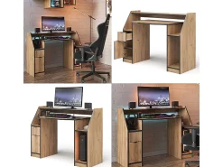 Mesa de jogos carvalho goldkraft 123.2x45x90 joel