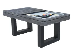 Mesa de jogos multiusos 3 em 1 cinza DENVER - Bilhar e Ping Pong