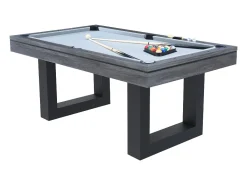 Mesa de jogos multiusos 3 em 1 cinza DENVER - Bilhar e Ping Pong