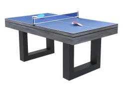 Mesa de jogos multiusos 3 em 1 cinza DENVER - Bilhar e Ping Pong