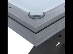 Mesa de jogos multiusos em madeira cinza pingue-pongue e bilhar TEXAS - Entretenimento familiar de qualidade