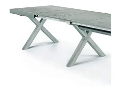 Mesa de madeira extensível em betão 180x100 cm - 480x100 cm - GALLIPOLI