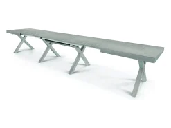 Mesa de madeira extensível em betão 180x100 cm - 480x100 cm - GALLIPOLI