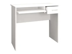 Mesa de madeira VCM Mesa de computador Teclado Gaveta Mesa de escritório Arusa (Branco)