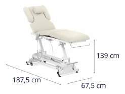 Mesa de massagem com 3 motores 250 kg bege 14_0007759