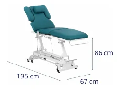 Mesa de massagem com 3 motores 250 kg turquesa 14_0007754