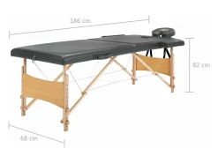 Mesa de massagem com 2 zonas estrutura de madeira 186 x 68 cm cinza antracite 02_0001800