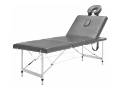 Mesa de massagem de 4 seções com estrutura em aço inoxidável 186 x 68 cm antracite 02_0001799