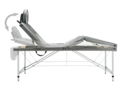Mesa de massagem de 4 seções com estrutura em aço inoxidável 186 x 68 cm antracite 02_0001799