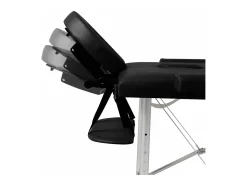 Mesa de massagem dobrável com 2 zonas e estrutura em aço inoxidável preto 02_0001886