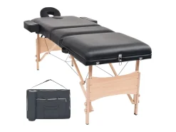Mesa de massagem dobrável com 3 seções 10 cm de espessura preta 02_0001869