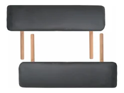 Mesa de massagem dobrável com 3 seções 10 cm de espessura preta 02_0001869