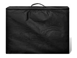 Mesa de massagem dobrável de 3 seções com estrutura em aço inoxidável preto 02_0001888