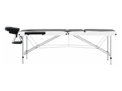 Mesa de massagem dobrável 3 seções aço inoxidável preto e branco 02_0001822