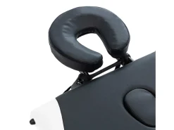 Mesa de massagem dobrável 3 seções aço inoxidável preto e branco 02_0001822