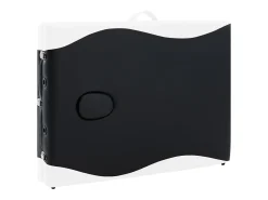 Mesa de massagem dobrável 3 seções aço inoxidável preto e branco 02_0001822