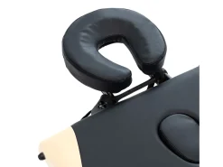 Mesa de massagem dobrável 3 seções aço inoxidável preto e bege 02_0001821