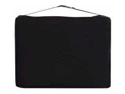 Mesa de massagem dobrável 3 seções aço inoxidável preto e bege 02_0001821