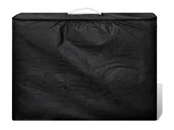 Mesa de massagem dobrável com 3 seções estrutura em aço inoxidável branco creme 02_0001876