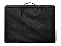 Mesa de massagem dobrável com 4 zonas e estrutura em aço inoxidável preto 02_0001890