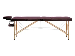 Mesa de massagem dobrável 3 seções madeira roxa vinho 02_0001839