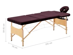 Mesa de massagem dobrável 3 seções madeira roxa vinho 02_0001839