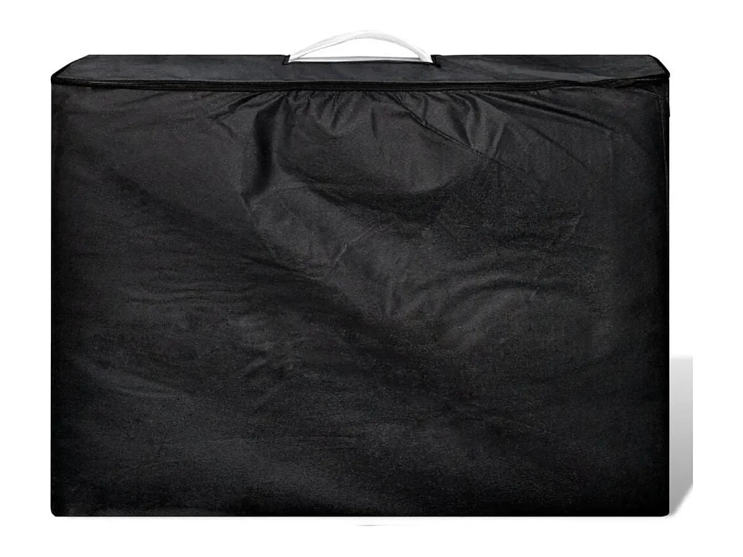 Mesa de massagem dobrável branca de 2 seções com estrutura de madeira creme 02_0001874