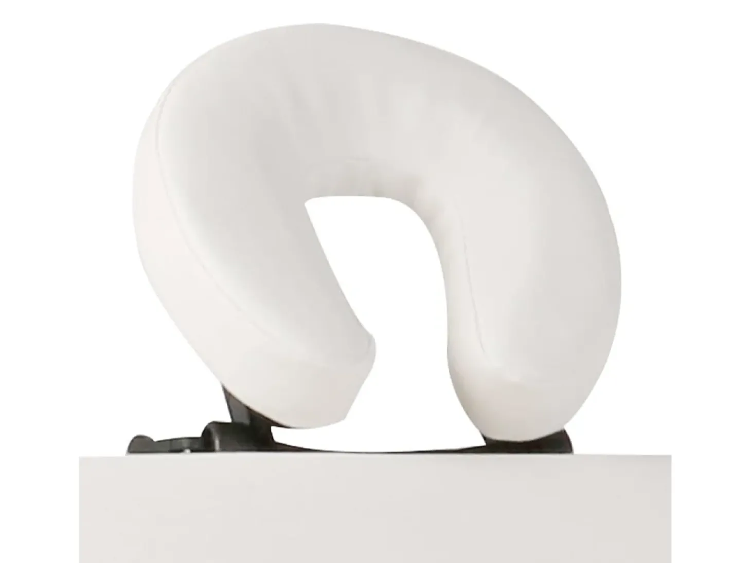Mesa de massagem dobrável branca de 2 seções com estrutura de madeira creme 02_0001874