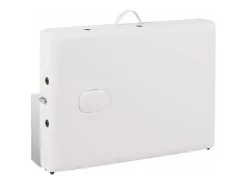 Mesa de massagem dobrável branca de 2 seções com estrutura de madeira creme 02_0001874