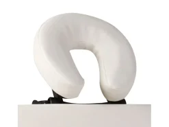 Mesa de massagem dobrável branca 2 seções estrutura em aço inoxidável creme 02_0001875