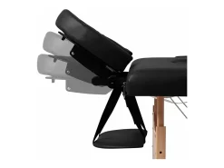 Mesa de massagem dobrável de 3 seções com estrutura de madeira preta 02_0001889