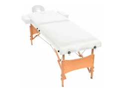Mesa de massagem dobrável com 2 seções 10 cm de espessura branca 02_0001866