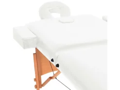 Mesa de massagem dobrável com 2 seções 10 cm de espessura branca 02_0001866
