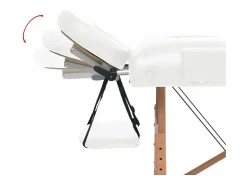 Mesa de massagem dobrável com 2 seções 10 cm de espessura branca 02_0001866