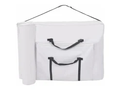 Mesa de massagem dobrável com 2 seções 10 cm de espessura branca 02_0001866
