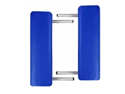 Mesa de massagem dobrável com 2 zonas e estrutura em aço inoxidável azul 02_0001879