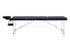 Mesa de massagem dobrável de 3 seções aço inoxidável roxa 02_0001828
