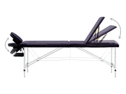 Mesa de massagem dobrável de 3 seções aço inoxidável roxa 02_0001828