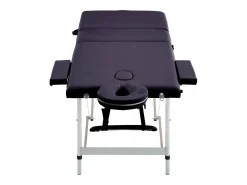 Mesa de massagem dobrável de 3 seções aço inoxidável roxa 02_0001828