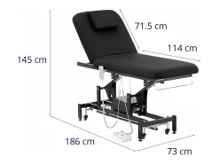 Mesa de massagem elétrica profissional maca de massagem mesa de tratamento fisioterapêutico 2 motores 200 kg preta 14_0007752