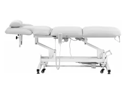 Mesa de massagem elétrica profissional maca de massagem mesa de tratamento fisioterápico 2 motores 200 kg branca 14_0007753