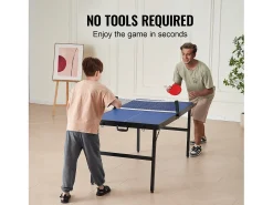 Mesa de Ping-Pong SucceBuy, Mesa de Ping-Pong Plegável, Tamanho Médio, MDF, Uso Interno